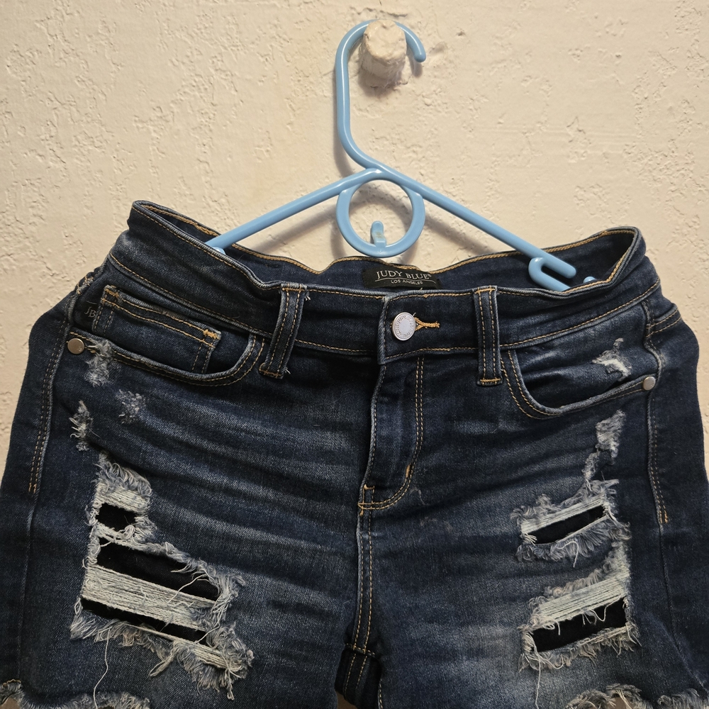 Judy Blue Distressed Denim Shorts